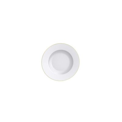 Prato Sobremesa Filetado Elisa Porcelana Dourada 21cm