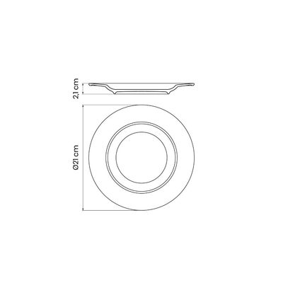 Prato Sobremesa Tramontina Quartzo Porcelana Jateada 21cm