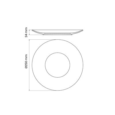 Prato Raso Tramontina Itaúnas em Porcelana Decorada 25 cm