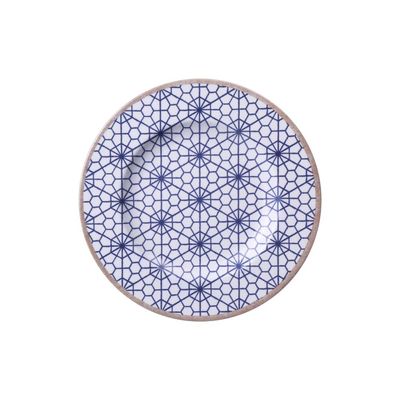 Prato Sobremesa Tramontina Abstratta em Porcelana Decorada