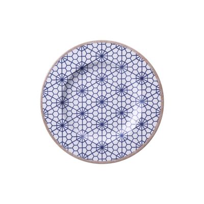 Prato Sobremesa Tramontina Abstratta em Porcelana Decorada
