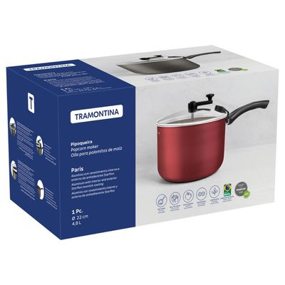 Pipoqueira Paris Alumínio Antiaderente Chumbo 22cm