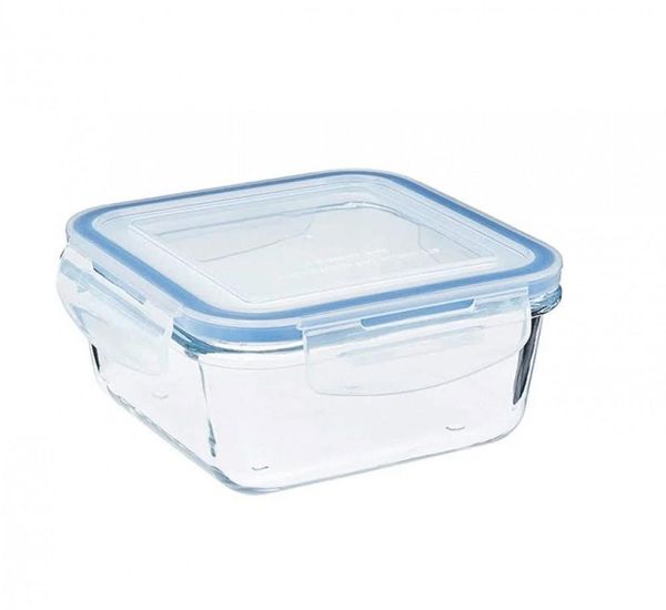 Pote Hermetico Quadrado Marmita de Vidro 800 ML - Mimo
