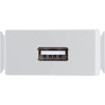 Kit 5 Módulos Tomada USB 1,5 A Bivolt Tramontina Aria Branco