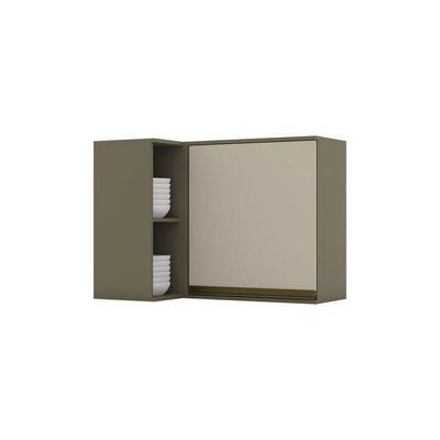 Armário Aéreo 1 Porta Connect Henn Duna Com Cristal