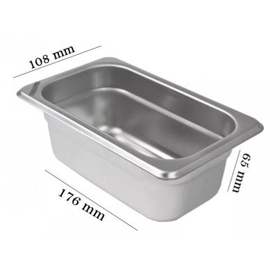 Kit 12 Cubas Gastronomicas Rechaud Inox 1/9x65mm - Brasinox