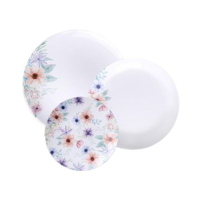 Jogo Pratos Tramontina Floratta Porcelana Decorada 12 Peças