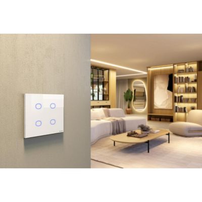 Interruptor Touch Smart 4x4 Tramontina Branco com 4 Canais