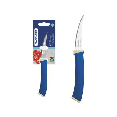 Faca Tomate Felice Inox Cabo Polipropileno Azul 3"