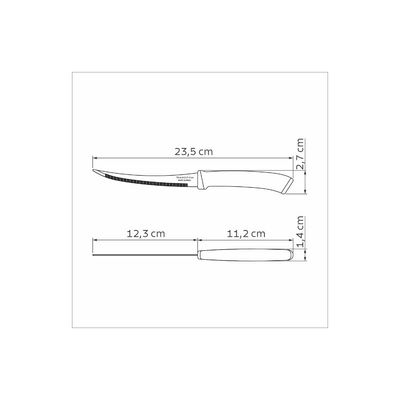 Faca Tramontina Tomate Felice Inox Cabo Azul 5"