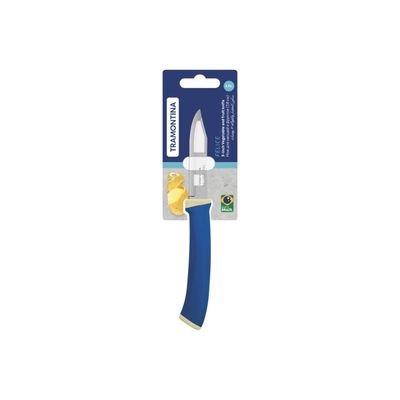 Faca Legumes Frutas Felice Aço Inox Cabo Azul 3"
