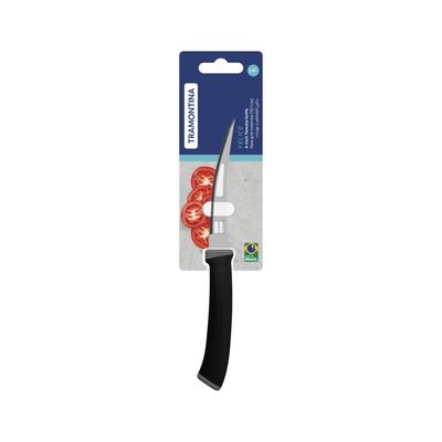 Faca Tomate Tramontina Felice Aço Inox com Cabo Preto 4"
