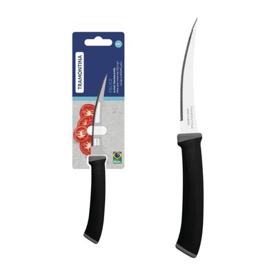 Faca Tomate Tramontina Felice Aço Inox com Cabo Preto 4"