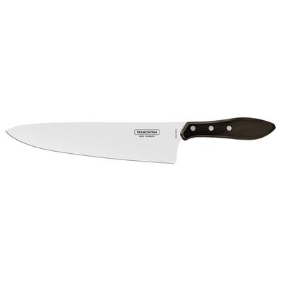 Faca Carne Tramontina 10" Inox Cabo Castanho Polywood