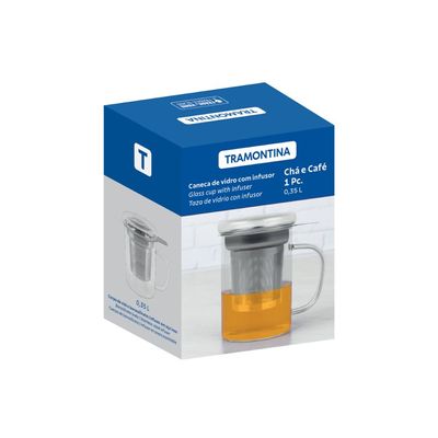 Caneca de Vidro Tramontina com Infusor de Chá 350 ml
