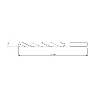 Broca Aço 5x81 mm Tramontina HSS DIN 338 Doméstico