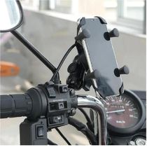 Suporte Celular Moto Garra X Com Carregador Usb Universal