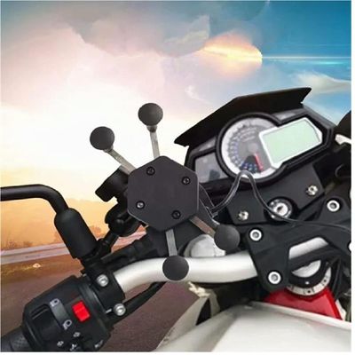 Suporte Celular Moto Garra X Com Carregador Usb Universal