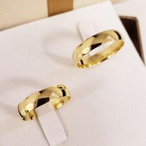 Par De Alianças Tradicional 6mm Fina Discreta Banhada Ouro Tamanho:12-13