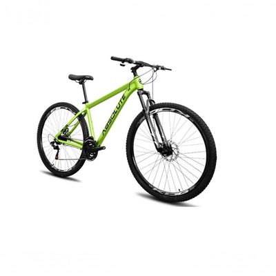 Bicicleta Aro 29 Absolute Nero 5 Câmbio Shimano 24v Acera K7 Garfo Trava Freio A Disco - Verde
