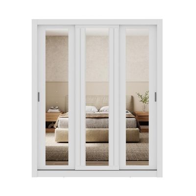Guarda Roupa Casal 3 Portas Doha 2 Gavetas Carraro Ripado Branco