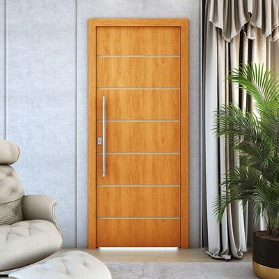 Kit 2 Portas De Madeira Frisada U.v 210cm X 70cm - R50vl Cerejeira