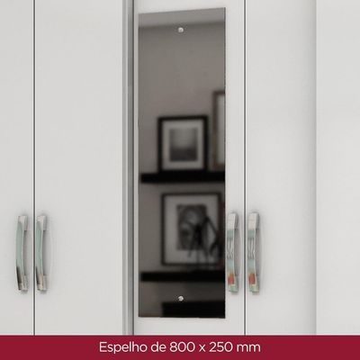 Guarda Roupa Solteiro 06 Portas E 3 Gavetas B23 Briz Branco