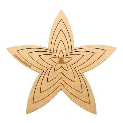 Gabarito Estrela Gorda Mdf G005