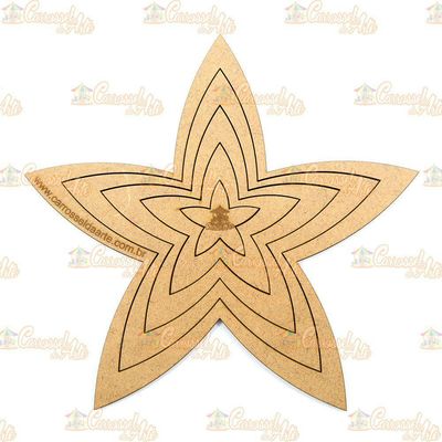 Gabarito Estrela Gorda Mdf G005