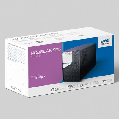 Nobreak Sms Tech 1200 Va Entrada Bivolt Automático E Saída 115v - 29304