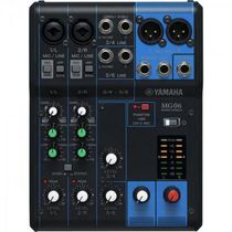 Mesa De Som 6 Canais Bivolt Mg06 Preta Yamaha