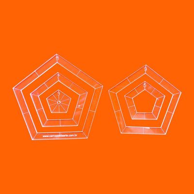Régua Patchwork Pentágono 11cm Cristal