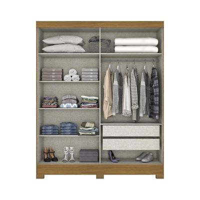 Guarda Roupa 02 Portas 02 Gavetas B74 Briz Nature