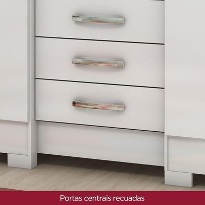 Guarda Roupa Casal 06 Portas 03 Gavetas Mentor Briz Branco