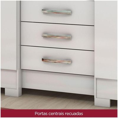 Guarda Roupa Casal 06 Portas 03 Gavetas Mentor Briz Branco