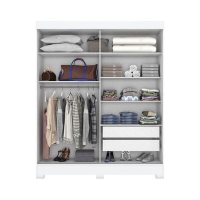 Guarda Roupa 2 Portas Deslizantes 2 Gavetas Amsterdã Briz