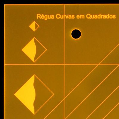 Régua para Patchwork Curvas Em Quadrados