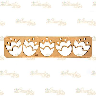Régua Para Barrado Mdf Tulipa 3 Gotas