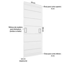 Kit 3 Portas De Madeira Frisada U.v 210cm X 70cm - R50vl Mogno