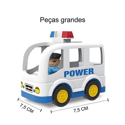 Bloco De Montar Grande Policia 90 Peças Xalingo
