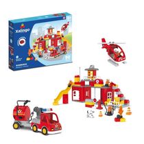 Bloco De Montar Grande Bombeiros 90 Peças Xalingo