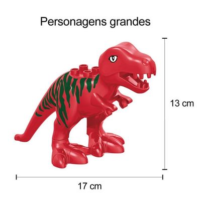 Bloco De Montar Grande Mundo Dinos 100 Peças Xalingo