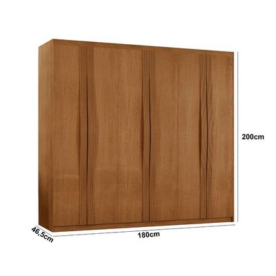 Guarda Roupa Casal Dunas Mdf 6 Portas E 2 Gavetas Moderna Naturalle