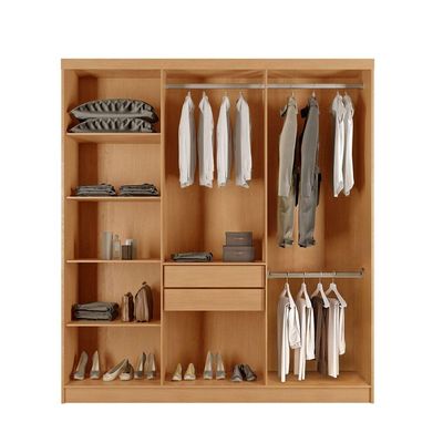 Guarda Roupa Casal Dunas Mdf 6 Portas E 2 Gavetas Moderna Naturalle