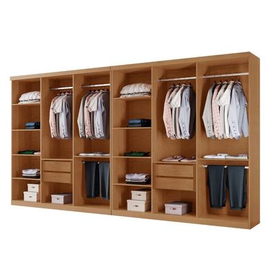Closet Casal Hera Premium 4 Gavetas 10 Prateleiras Rufato Imbuia