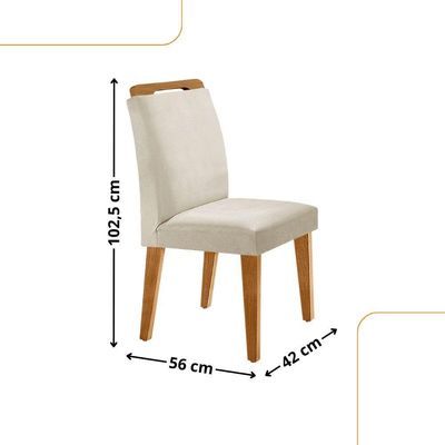 Conjunto Mesa Liz 120cm Mdf 4 Cadeiras Athenas Moderna Veludo Creme/grafite/imbuia