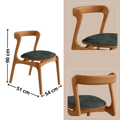 Conjunto Com 2 Cadeiras Madeira Solaris Moderna Mobilia Jade