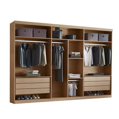Closet Casal Maya 6 Gavetas 7 Prateleiras Mdf Rufato Imbuia