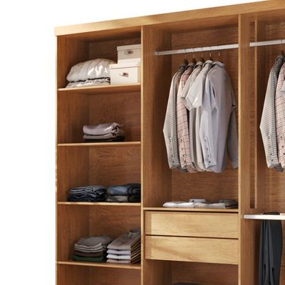 Closet Casal Hera 2 Gavetas 5 Prateleiras Mdf Rufato Imbuia