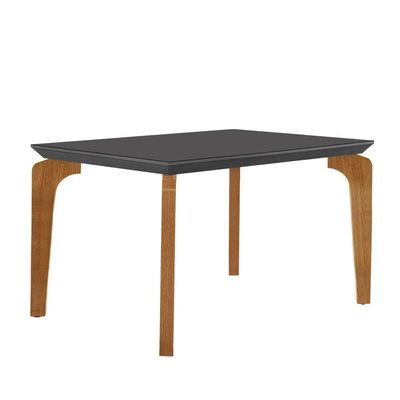 Conjunto Mesa Liz 120cm Com Vidro 4 Cadeiras Athenas Mod... Lin. Grafite Grafite Imbuia Serig. Grafi